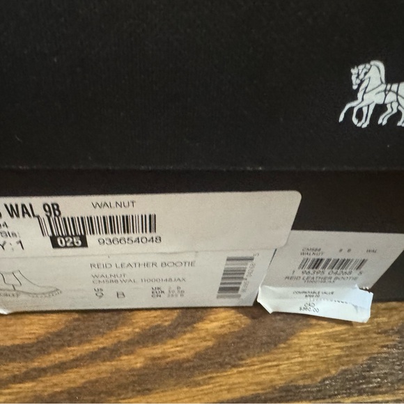 New in Box, Coach Reid Leather Bootie, Walnut, Size 9. - Picture 7 of 7